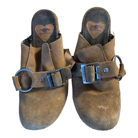 ROCKET DOG buckled leather clogs size 10 - Picture 9 of 12